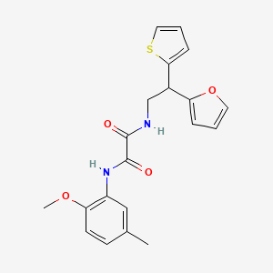 N-[2-(furan-2-yl)-2-(thiophen-2-yl)ethyl]-N'-(2-methoxy-5-methylphenyl)ethanediamide