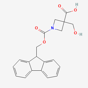 1-(9H-Fluoren-9-ylmethoxycarbonyl)-3-(hydroxymethyl)azetidine-3-carboxylic acid