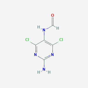 molecular formula C5H4Cl2N4O B025154 N-(2-氨基-4,6-二氯嘧啶-5-基)甲酰胺 CAS No. 171887-03-9