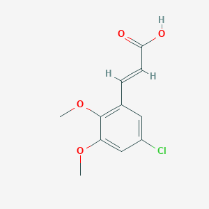 molecular formula C11H11ClO4 B2515401 (E)-3-(5-Chloro-2,3-dimethoxyphenyl)prop-2-enoic acid CAS No. 773130-13-5