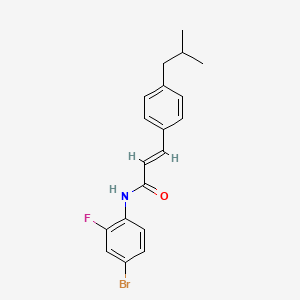 molecular formula C19H19BrFNO B2515403 N-(4-bromo-2-fluorophenyl)-3-(4-isobutylphenyl)acrylamide CAS No. 329778-56-5