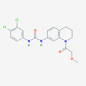 molecular formula C19H19Cl2N3O3 B2515407 1-(3,4-Dichlorophenyl)-3-(1-(2-methoxyacetyl)-1,2,3,4-tetrahydroquinolin-7-yl)urea CAS No. 1203361-79-8