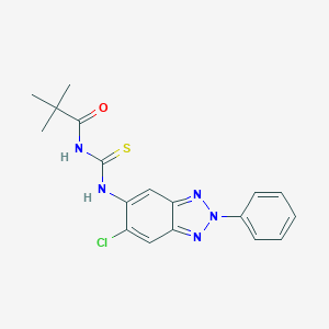 N-[(6-chloro-2-phenyl-2H-benzotriazol-5-yl)carbamothioyl]-2,2-dimethylpropanamide