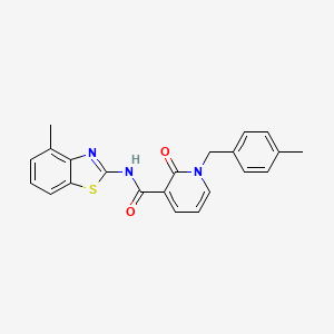 molecular formula C22H19N3O2S B2515415 N-(4-methylbenzo[d]thiazol-2-yl)-1-(4-methylbenzyl)-2-oxo-1,2-dihydropyridine-3-carboxamide CAS No. 899991-59-4