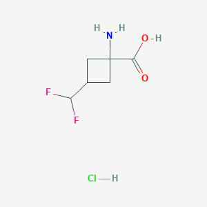 1-Amino-3-(difluoromethyl)cyclobutane-1-carboxylic acid hydrochloride