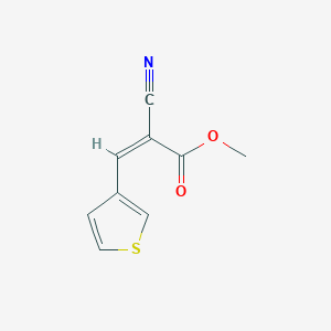 molecular formula C9H7NO2S B2515440 methyl (2Z)-2-cyano-3-(thiophen-3-yl)prop-2-enoate CAS No. 345906-72-1