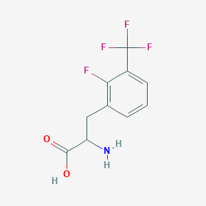 molecular formula C10H9F4NO2 B2515441 2-氨基-3-[2-氟-3-(三氟甲基)苯基]丙酸 CAS No. 1259993-82-2