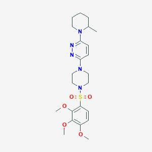 3-(2-Methylpiperidin-1-yl)-6-(4-((2,3,4-trimethoxyphenyl)sulfonyl)piperazin-1-yl)pyridazine