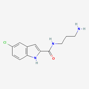 molecular formula C12H14ClN3O B2515444 N-(3-氨基丙基)-5-氯-1H-吲哚-2-甲酰胺 CAS No. 1795328-25-4