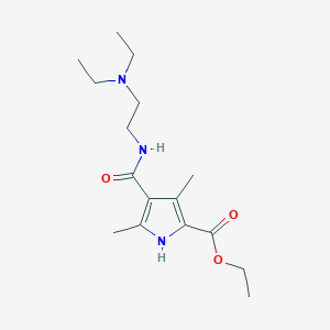 ethyl 4-((2-(diethylamino)ethyl)carbamoyl)-3,5-dimethyl-1H-pyrrole-2-carboxylate