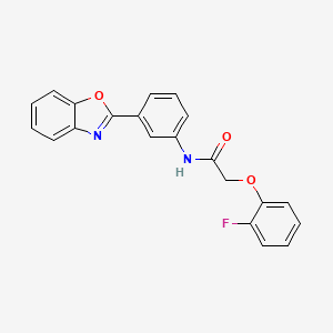 molecular formula C21H15FN2O3 B2515460 N-(3-(苯并[d]恶唑-2-基)苯基)-2-(2-氟苯氧基)乙酰胺 CAS No. 1171787-48-6