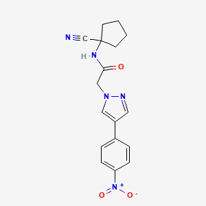N-(1-cyanocyclopentyl)-2-[4-(4-nitrophenyl)-1H-pyrazol-1-yl]acetamide