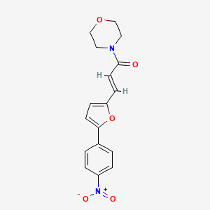 molecular formula C17H16N2O5 B2515470 (E)-1-吗啉-3-(5-(4-硝基苯基)呋喃-2-基)丙-2-烯-1-酮 CAS No. 300716-64-7