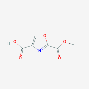 molecular formula C6H5NO5 B2515473 2-甲氧基羰基-1,3-噁唑-4-羧酸 CAS No. 885704-73-4