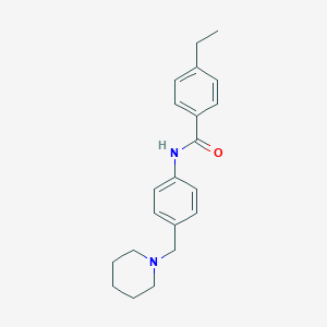 molecular formula C21H26N2O B251548 4-ethyl-N-[4-(1-piperidinylmethyl)phenyl]benzamide 