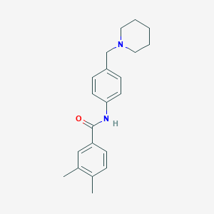 molecular formula C21H26N2O B251549 3,4-dimethyl-N-[4-(1-piperidinylmethyl)phenyl]benzamide 
