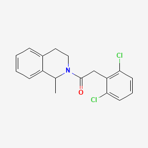 molecular formula C18H17Cl2NO B2515491 ClC1=C(C(=CC=C1)Cl)CC(=O)N1C(C2=CC=CC=C2CC1)C CAS No. 1904660-14-5