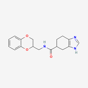 N-((2,3-dihydrobenzo[b][1,4]dioxin-2-yl)methyl)-4,5,6,7-tetrahydro-1H-benzo[d]imidazole-5-carboxamide
