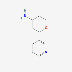 molecular formula C10H14N2O B2515493 2-(吡啶-3-基)氧杂环-4-胺 CAS No. 1343908-15-5