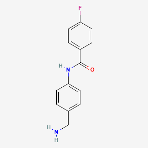 molecular formula C14H13FN2O B2515494 N-[4-(aminomethyl)phenyl]-4-fluorobenzamide CAS No. 926207-17-2