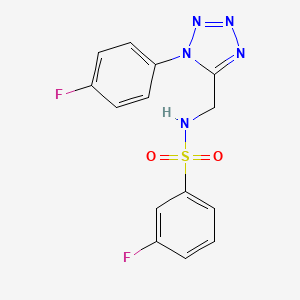 3-fluoro-N-((1-(4-fluorophenyl)-1H-tetrazol-5-yl)methyl)benzenesulfonamide