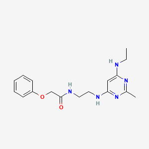N-(2-((6-(ethylamino)-2-methylpyrimidin-4-yl)amino)ethyl)-2-phenoxyacetamide