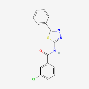 3-chloro-N-(5-phenyl-1,3,4-thiadiazol-2-yl)benzamide