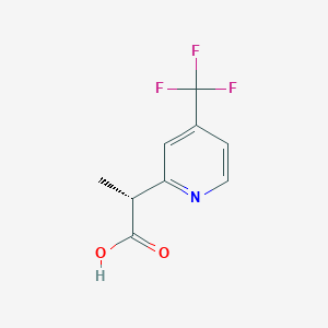 molecular formula C9H8F3NO2 B2515519 (2R)-2-[4-(Trifluoromethyl)pyridin-2-yl]propanoic acid CAS No. 2248188-12-5