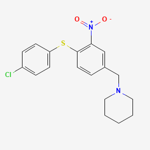1-{4-[(4-Chlorophenyl)sulfanyl]-3-nitrobenzyl}piperidine