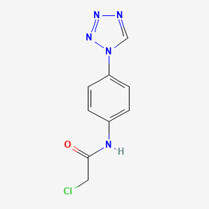 molecular formula C9H8ClN5O B2515530 2-氯-N-(4-四唑-1-基苯基)-乙酰胺 CAS No. 355826-97-0