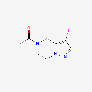 1-(3-Iodo-6,7-dihydropyrazolo[1,5-a]pyrazin-5(4H)-yl)ethan-1-one