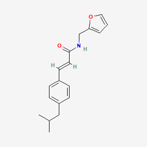 (E)-N-(2-furylmethyl)-3-(4-isobutylphenyl)-2-propenamide