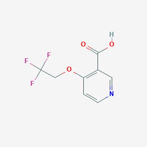molecular formula C8H6F3NO3 B2515536 4-(2,2,2-Trifluoroethoxy)pyridine-3-carboxylic acid CAS No. 1439899-32-7