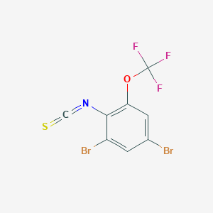 molecular formula C8H2Br2F3NOS B2515542 2,4-Dibromo-6-trifluoromethoxyphenylisothiocyanate CAS No. 886501-31-1