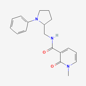 molecular formula C18H21N3O2 B2515544 1-methyl-2-oxo-N-((1-phenylpyrrolidin-2-yl)methyl)-1,2-dihydropyridine-3-carboxamide CAS No. 1705196-42-4