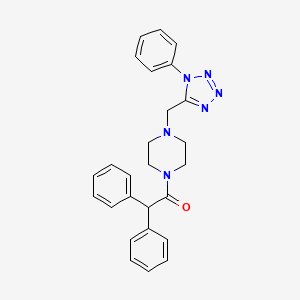 2,2-diphenyl-1-(4-((1-phenyl-1H-tetrazol-5-yl)methyl)piperazin-1-yl)ethanone