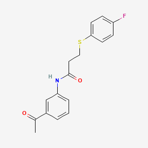 N-(3-acetylphenyl)-3-(4-fluorophenyl)sulfanylpropanamide