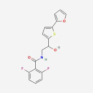 2,6-Difluoro-N-[2-[5-(furan-2-yl)thiophen-2-yl]-2-hydroxyethyl]benzamide