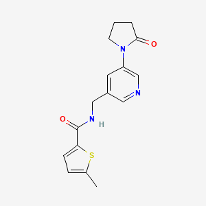 5-methyl-N-((5-(2-oxopyrrolidin-1-yl)pyridin-3-yl)methyl)thiophene-2-carboxamide