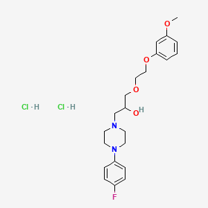 1-(4-(4-Fluorophenyl)piperazin-1-yl)-3-(2-(3-methoxyphenoxy)ethoxy)propan-2-ol dihydrochloride