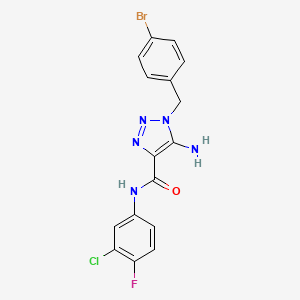 5-amino-1-(4-bromobenzyl)-N-(3-chloro-4-fluorophenyl)-1H-1,2,3-triazole-4-carboxamide