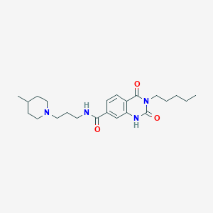 N-[3-(4-methylpiperidin-1-yl)propyl]-2,4-dioxo-3-pentyl-1,2,3,4-tetrahydroquinazoline-7-carboxamide