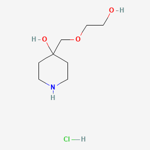 4-[(2-Hydroxyethoxy)methyl]piperidin-4-ol hydrochloride