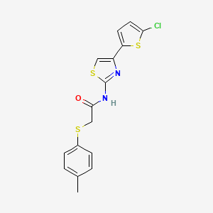 N-(4-(5-chlorothiophen-2-yl)thiazol-2-yl)-2-(p-tolylthio)acetamide