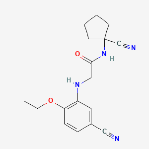 2-[(5-cyano-2-ethoxyphenyl)amino]-N-(1-cyanocyclopentyl)acetamide