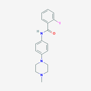 molecular formula C18H20IN3O B251558 2-iodo-N-[4-(4-methylpiperazin-1-yl)phenyl]benzamide 