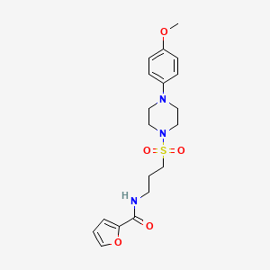 molecular formula C19H25N3O5S B2515581 N-(3-((4-(4-methoxyphenyl)piperazin-1-yl)sulfonyl)propyl)furan-2-carboxamide CAS No. 1021058-71-8