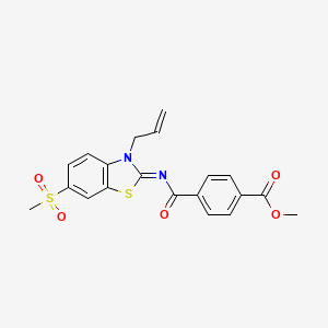 (Z)-methyl 4-((3-allyl-6-(methylsulfonyl)benzo[d]thiazol-2(3H)-ylidene)carbamoyl)benzoate
