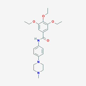 3,4,5-triethoxy-N-[4-(4-methylpiperazin-1-yl)phenyl]benzamide