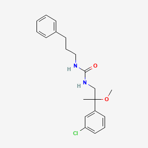 molecular formula C20H25ClN2O2 B2515598 1-(2-(3-Chlorophenyl)-2-methoxypropyl)-3-(3-phenylpropyl)urea CAS No. 1795421-03-2
